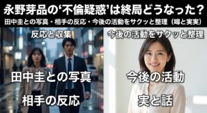 永野芽郁の“不倫疑惑”は結局どうなった？田中圭との写真・相手の反応・今後の活動をサクッと整理（噂と事実）