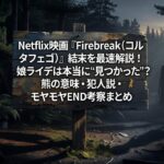 Netflix映画『Firebreak（コルタフエゴ）』結末を最速解説｜娘ライデは本当に“見つかった”？熊の意味・犯人説・モヤモヤEND考察まとめ